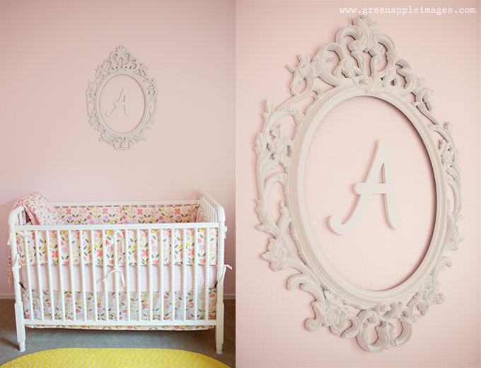 Pink, Coral, Yellow You Are My Sunshine Nursery Monogrammed Wall
