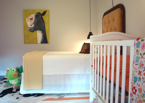 Vintage Modern Nursery Crib View