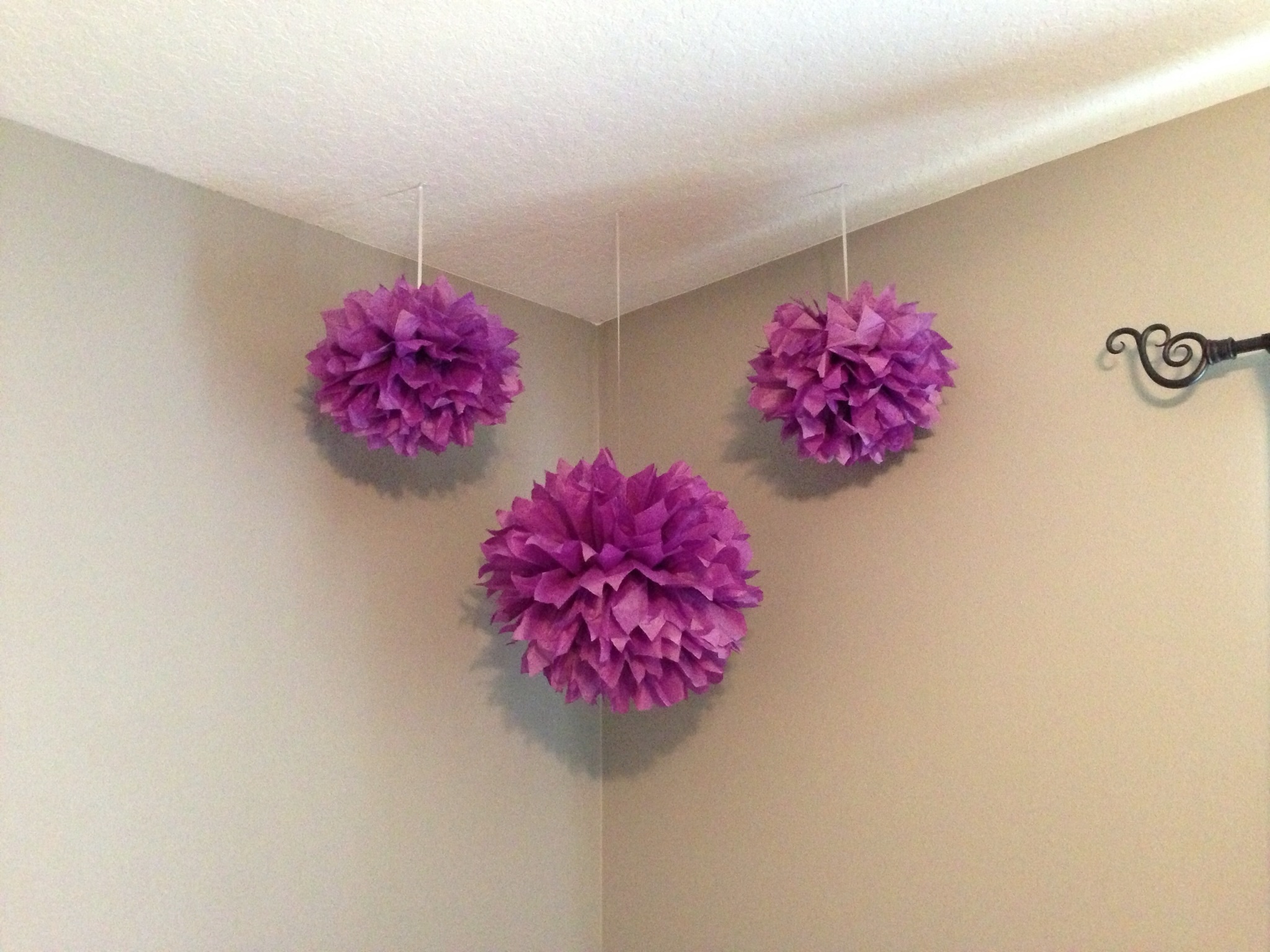 Gray and Purple Nursery Tissue Balls