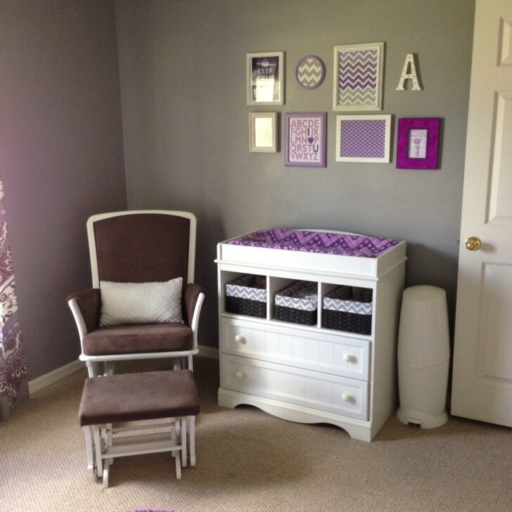 Gray and Purple Nursery