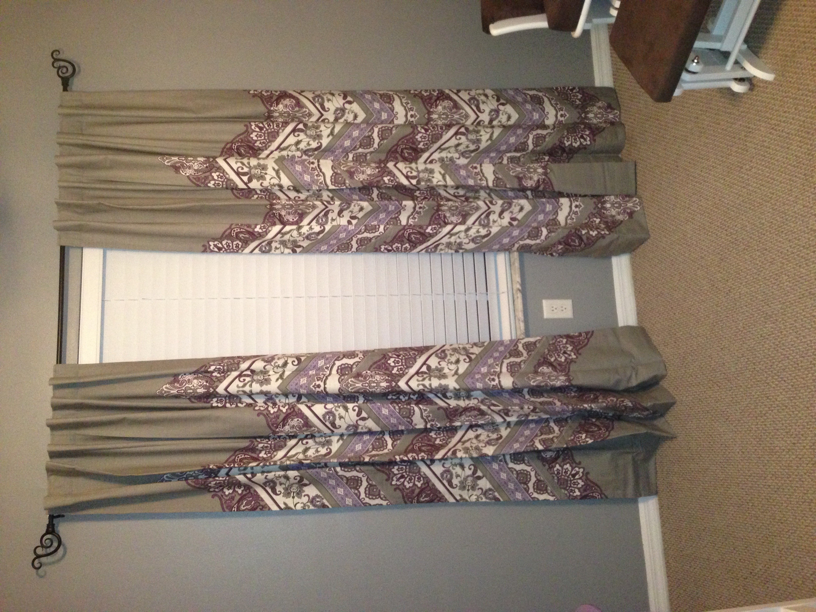 Gray and Purple Nursery Curtains