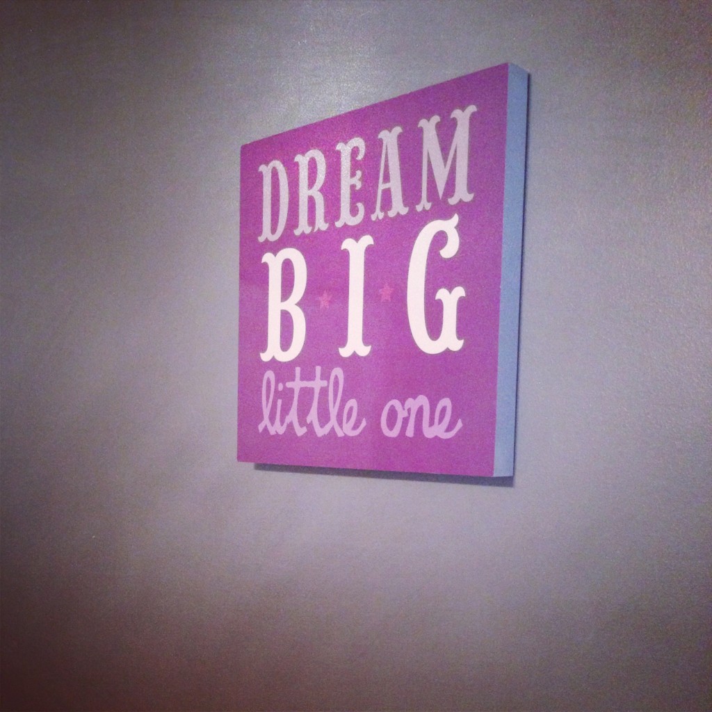 Gray and Purple Nursery Wall Art