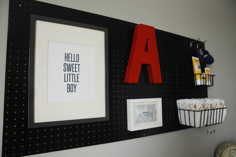 Boy Modern Navy Nursery Wall Art