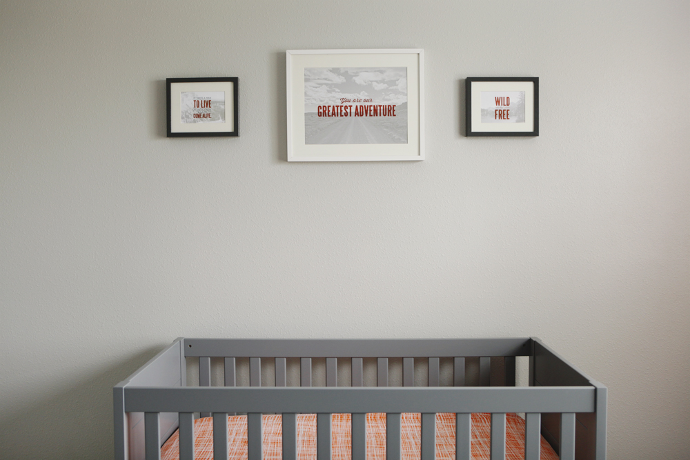 Boy Modern Navy Nursery Crib View