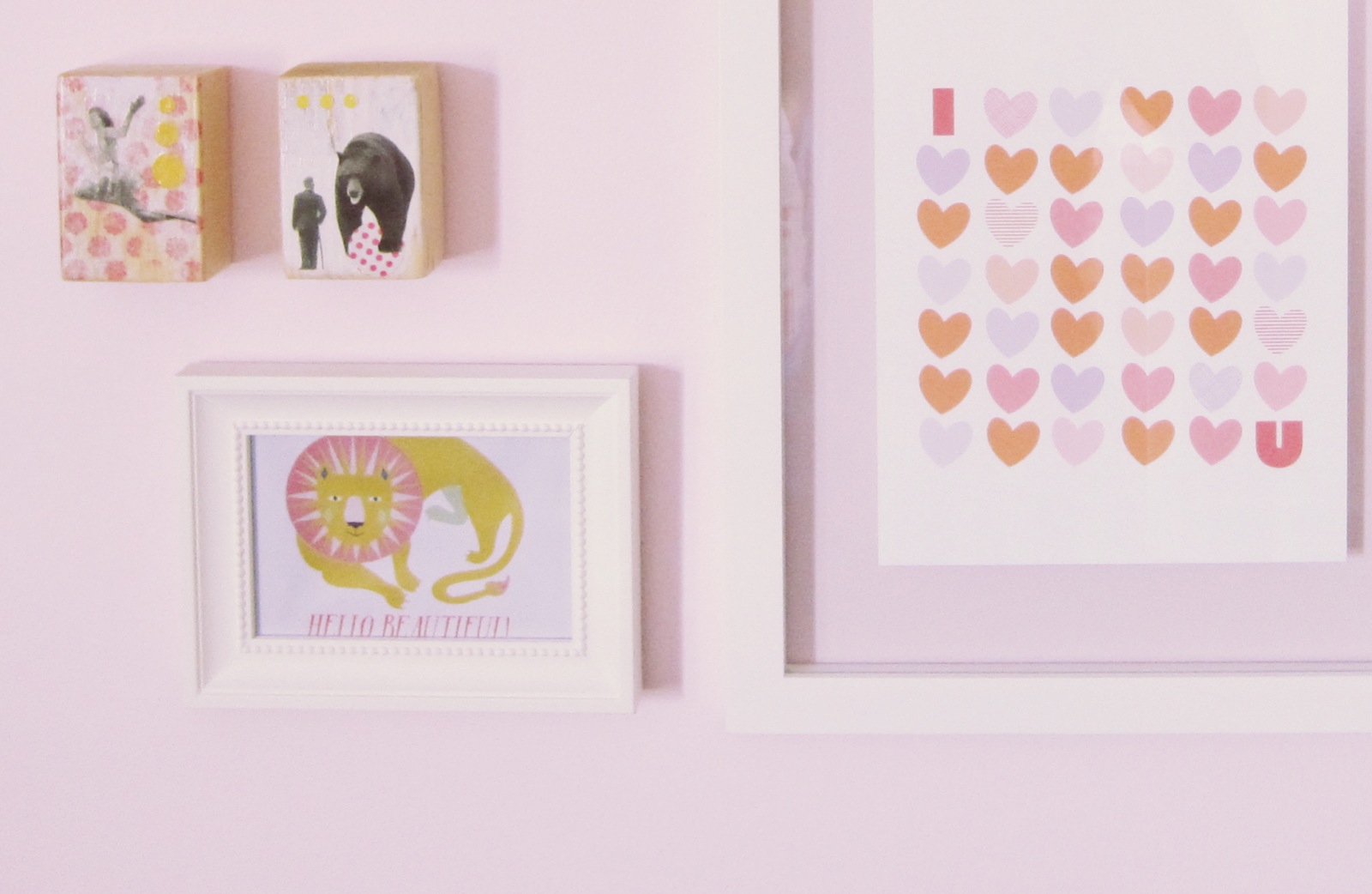 Pink & White Nursery Wall Art