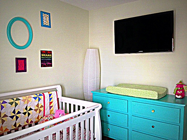 Baby Girl Bright and Cheerful Nursery Room View