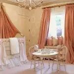 Window Treatments in Girl's Nursery - Silk Drapes