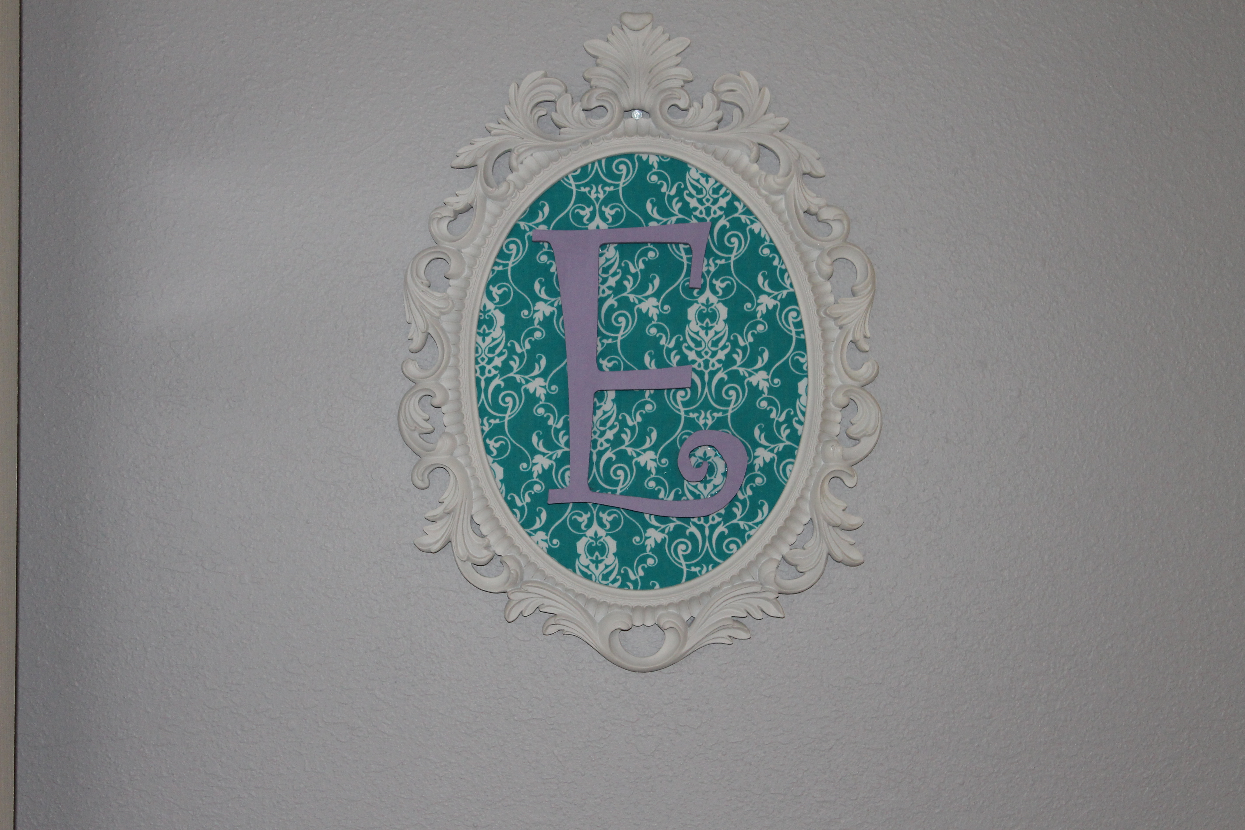 Lavendar and Gray Nursery Monogrammed Wall