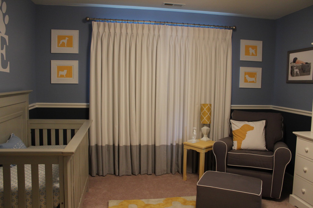 A Sophisticated Mixed Pattern Dog Nursery Project Nursery