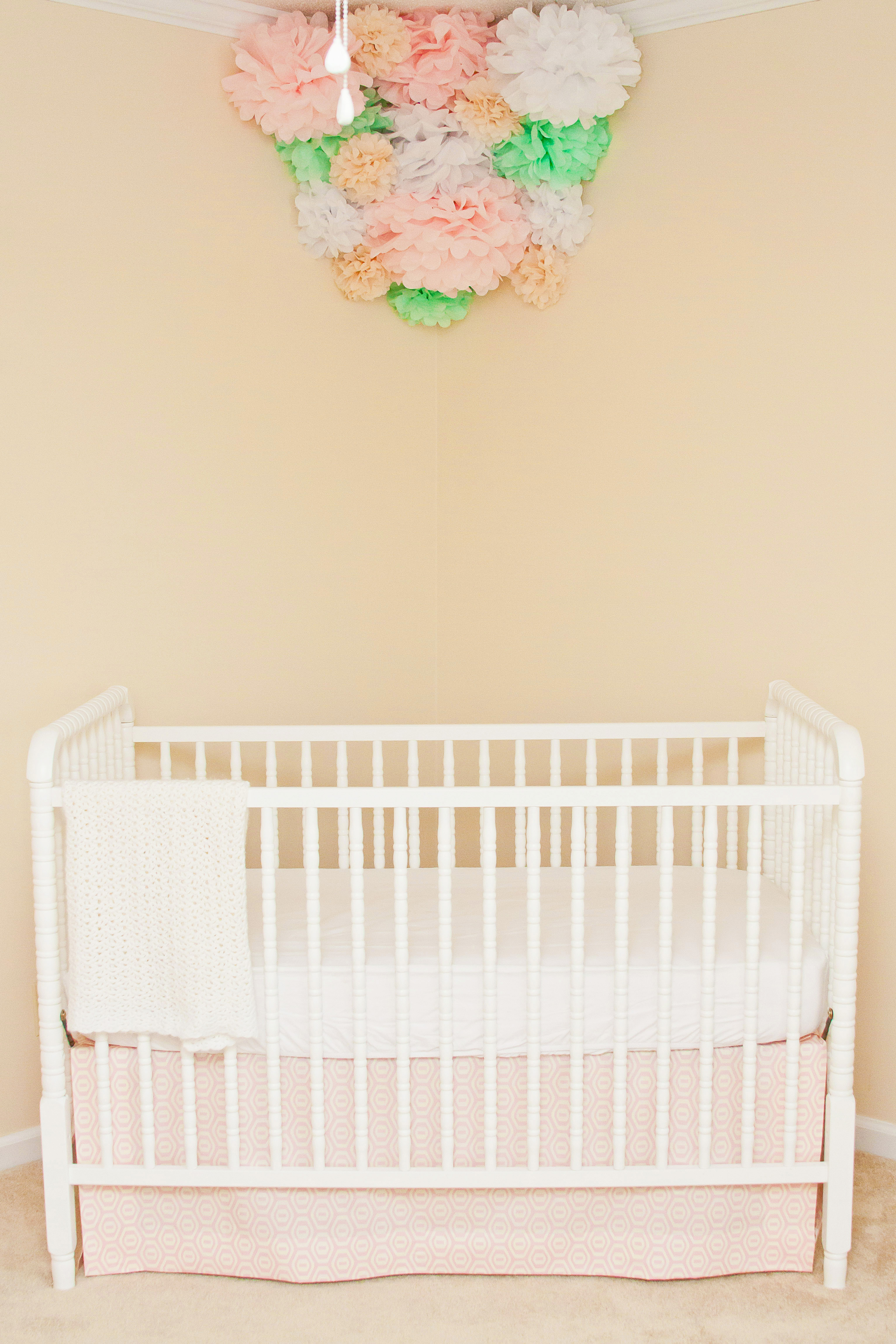 Girl Pastel Room Crib View