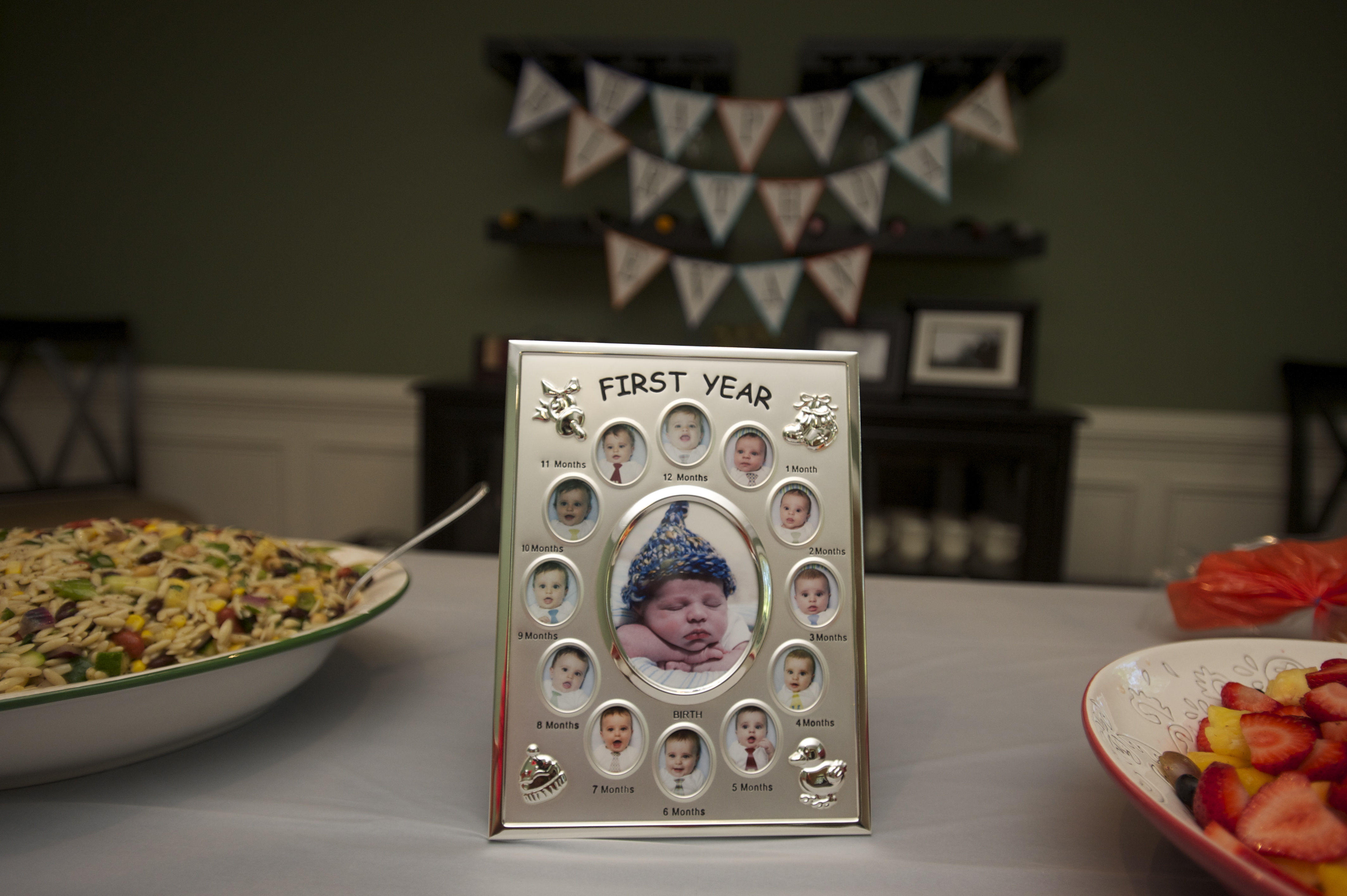 Pinwheel 1st Birthday Party Frame