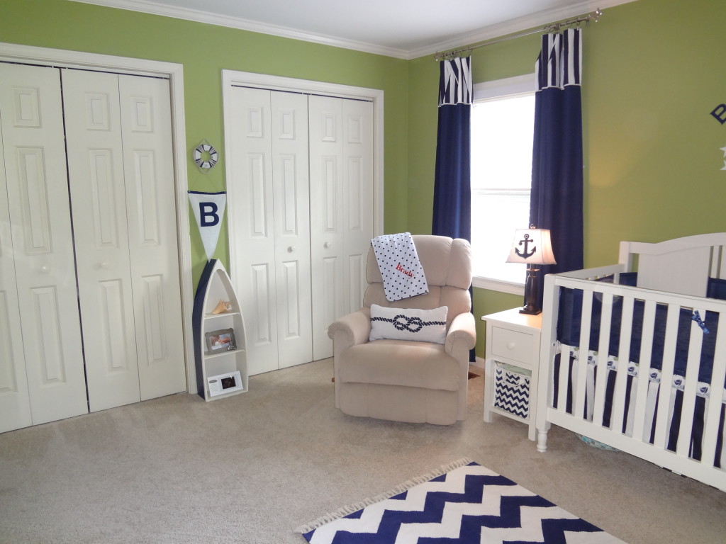 Green and Navy Nautical Nursery  Project Nursery