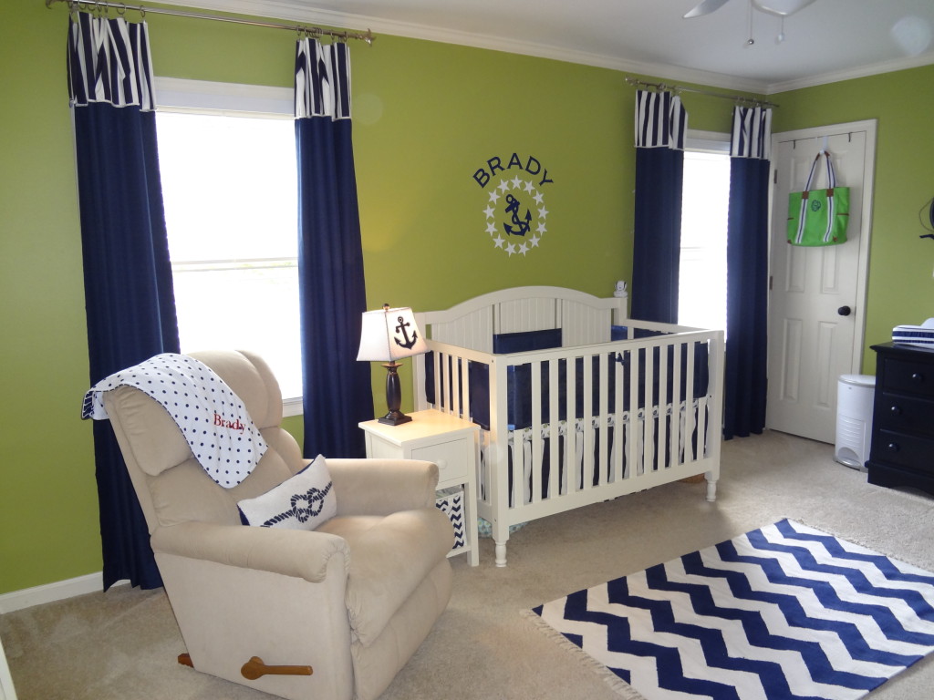 Green And Navy Nautical Nursery Project Nursery