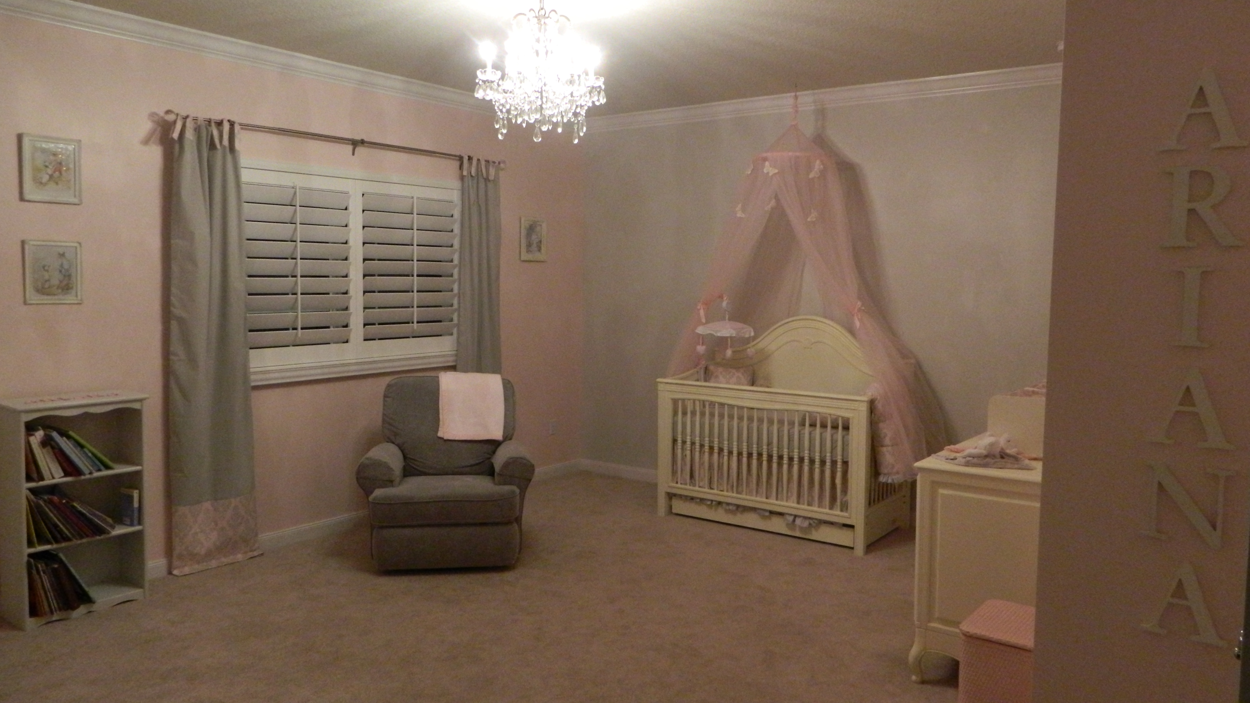 Pink and Gray Girl Nursery