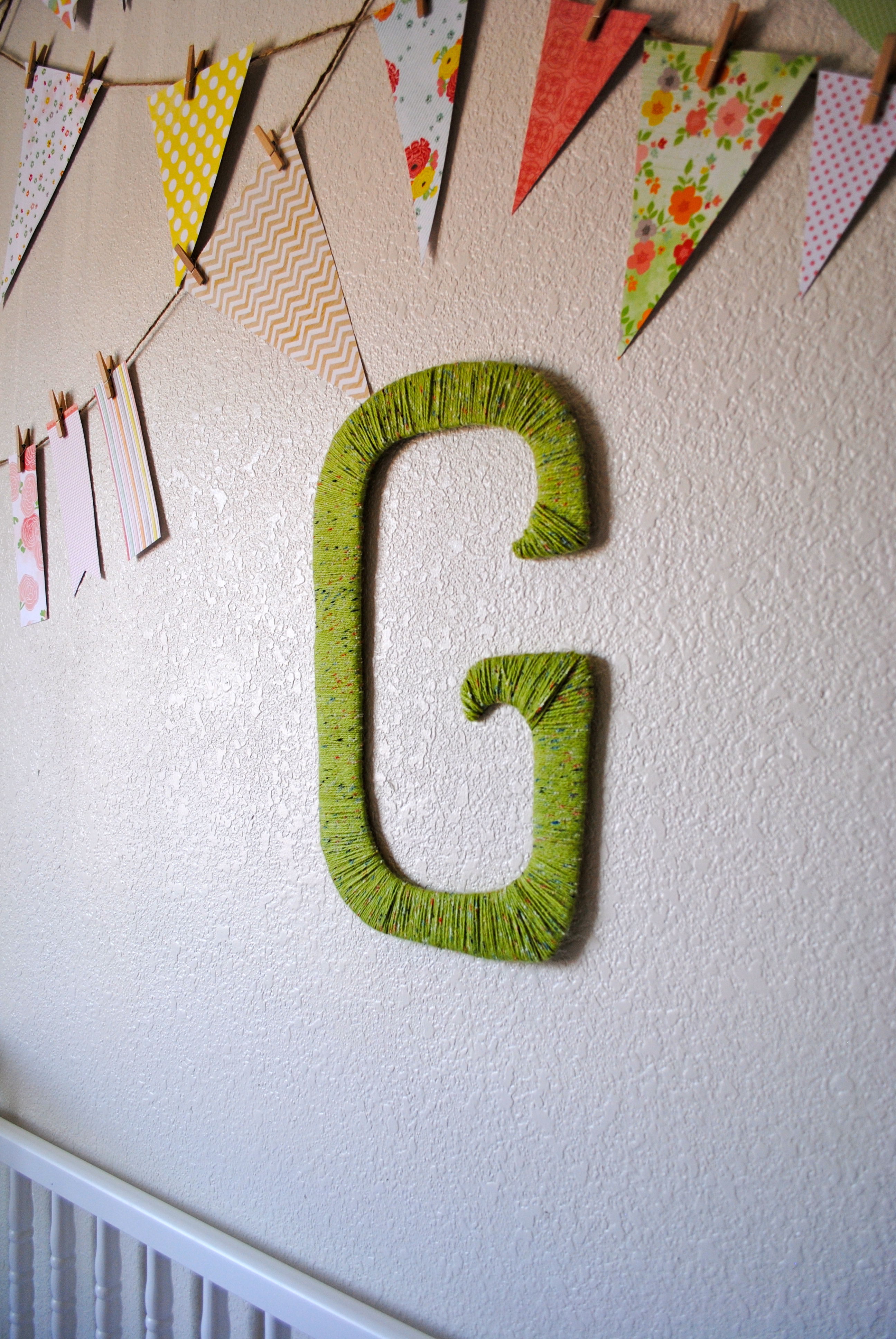 Girl Eclectic Nursery Monogrammed Wall