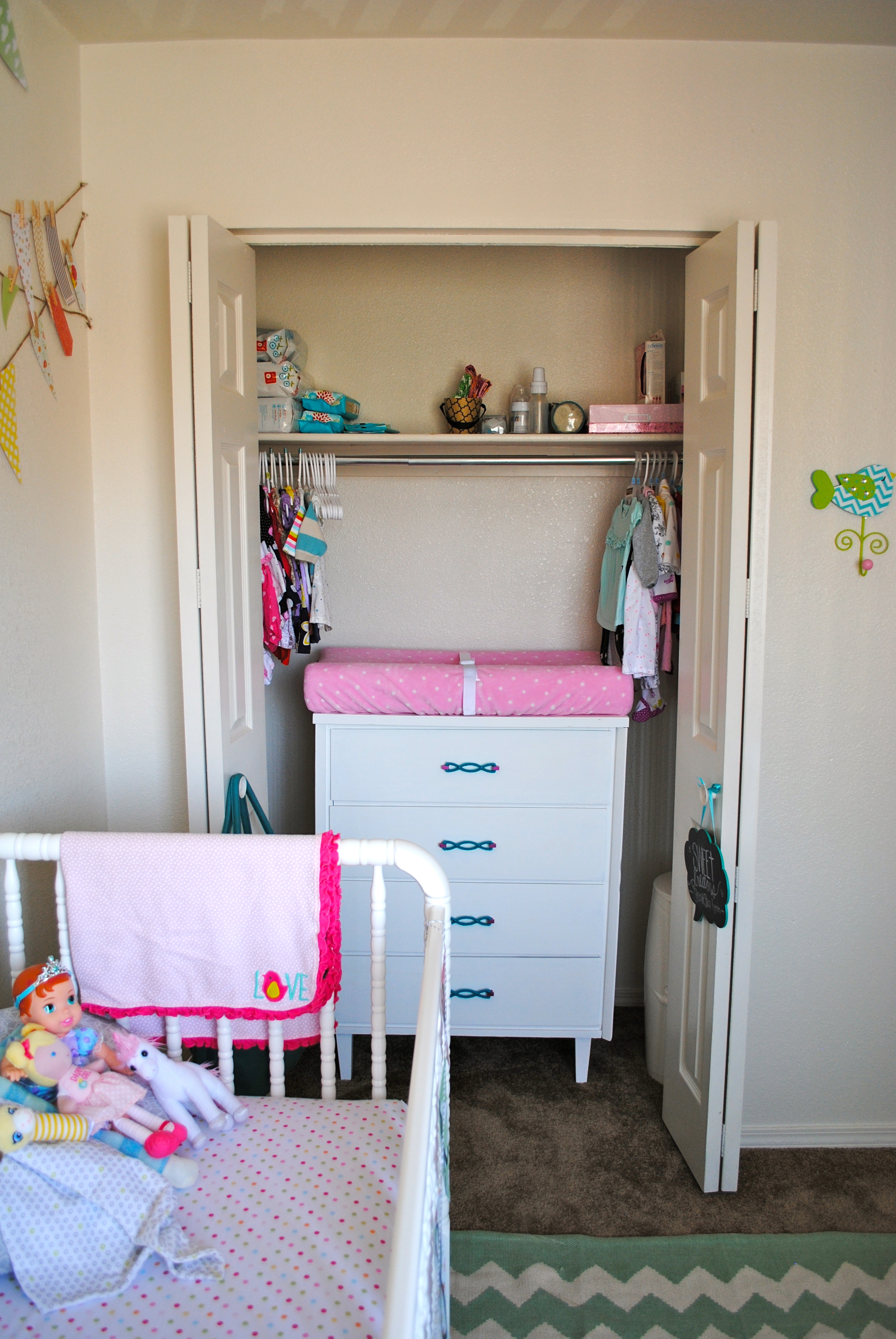 Girl Eclectic Nursery Room View