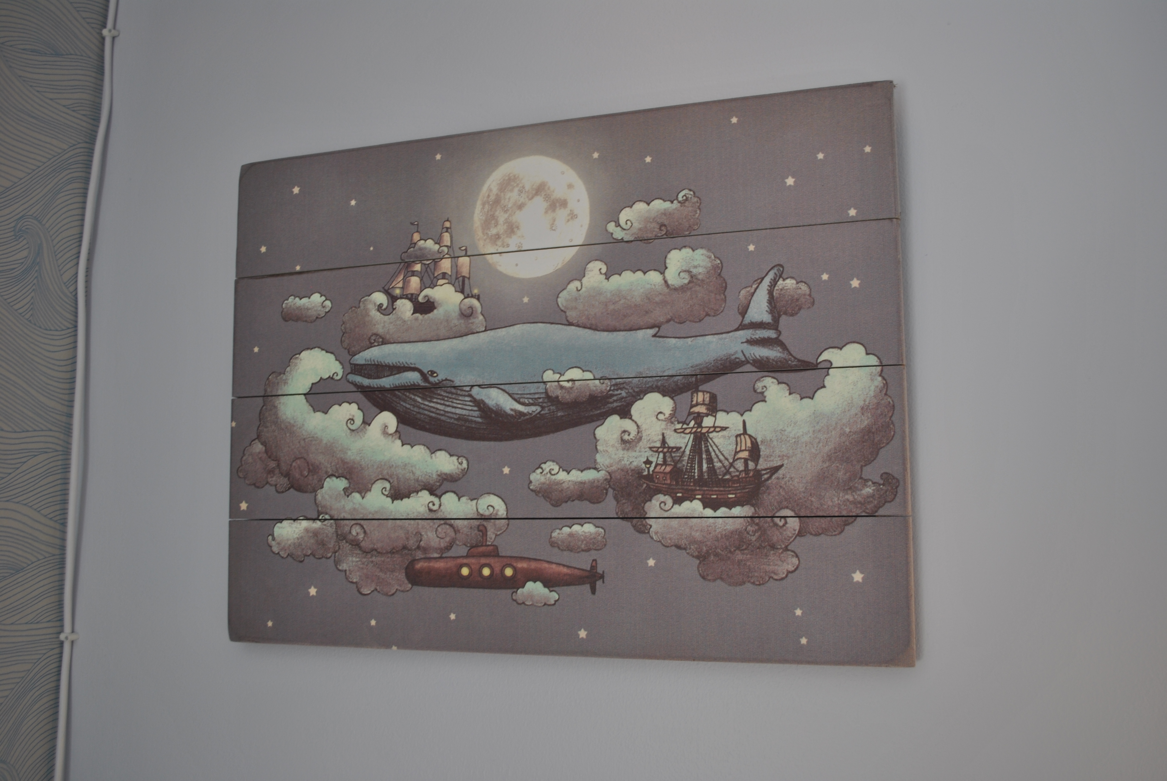 Boy Whale Nursery Wall Art