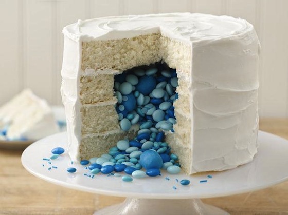 Betty Crocker Candy Filled Gender Reveal Cake