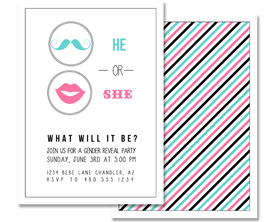 Gender Reveal Party Invitation