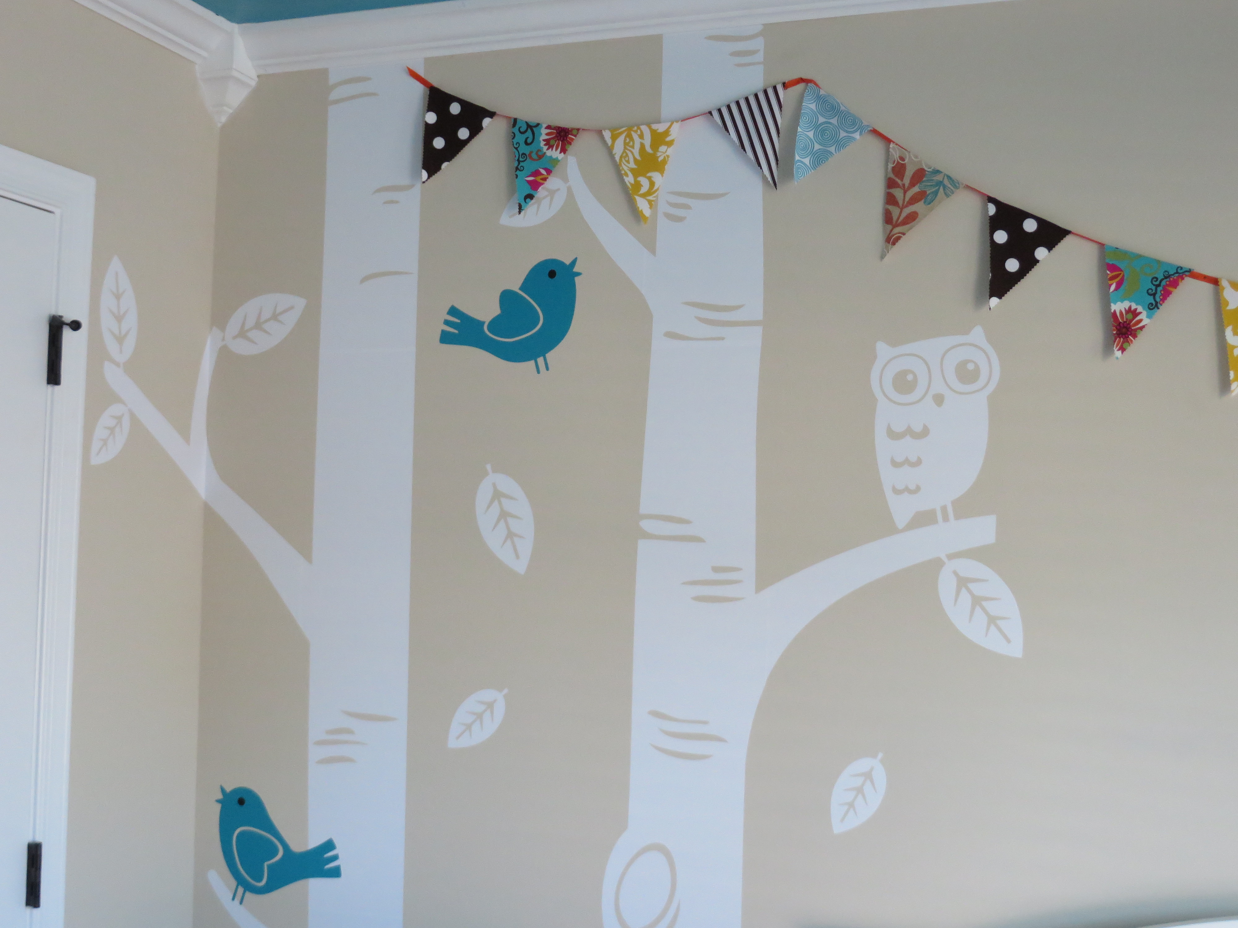 Turquoise, Teal Animal Nursery Banner Pennant