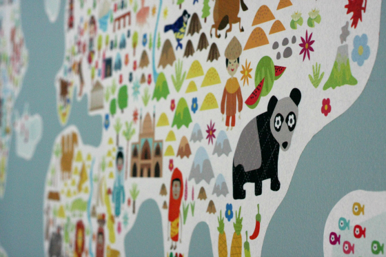 Pop & Lolli World Map Wall Decal - Project Nursery