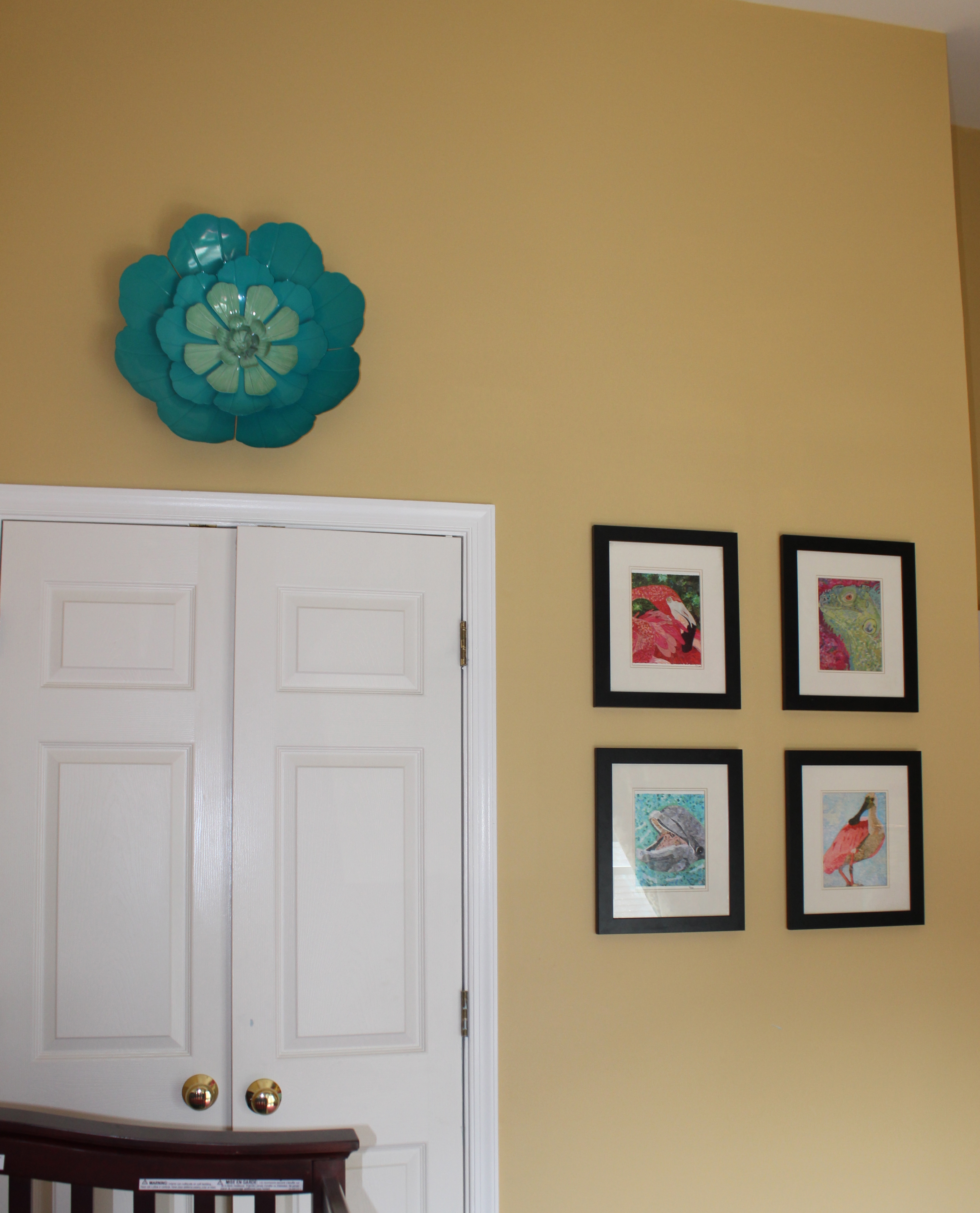 Teal and Pink Girl Nursery Wall Art