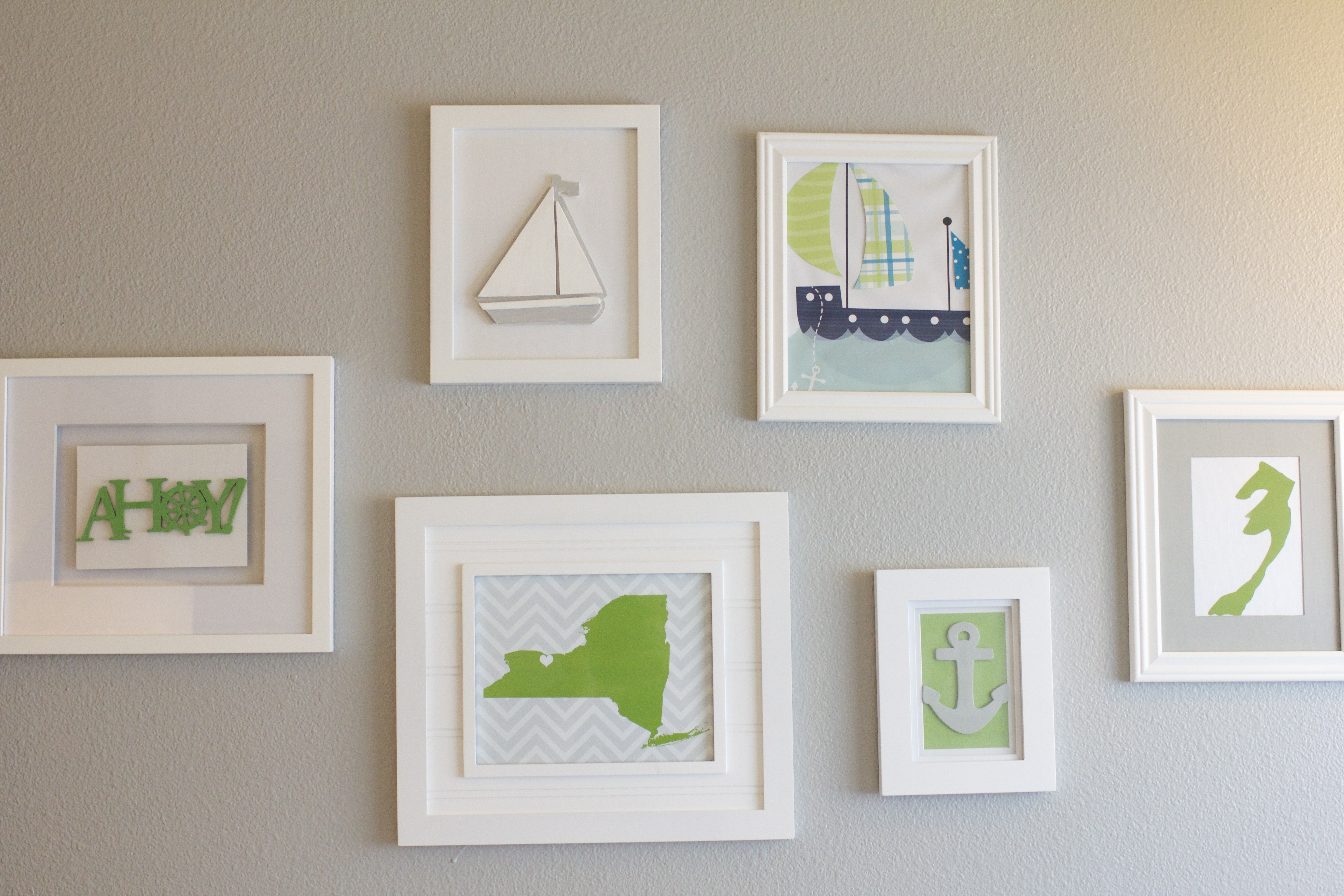 Modern Clean Boy Nursery Wall Art