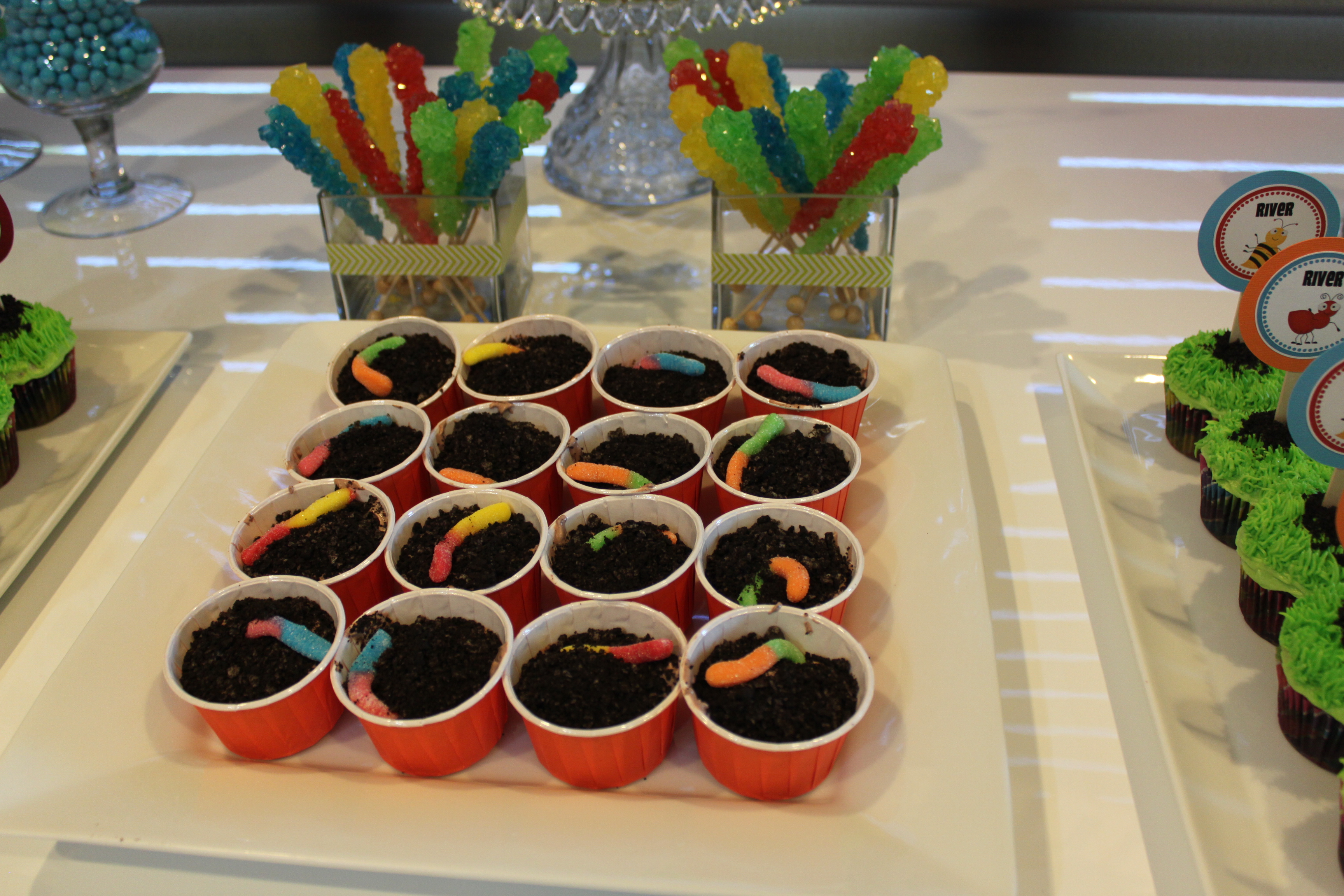 Blue and Green Buggy Bash Cups