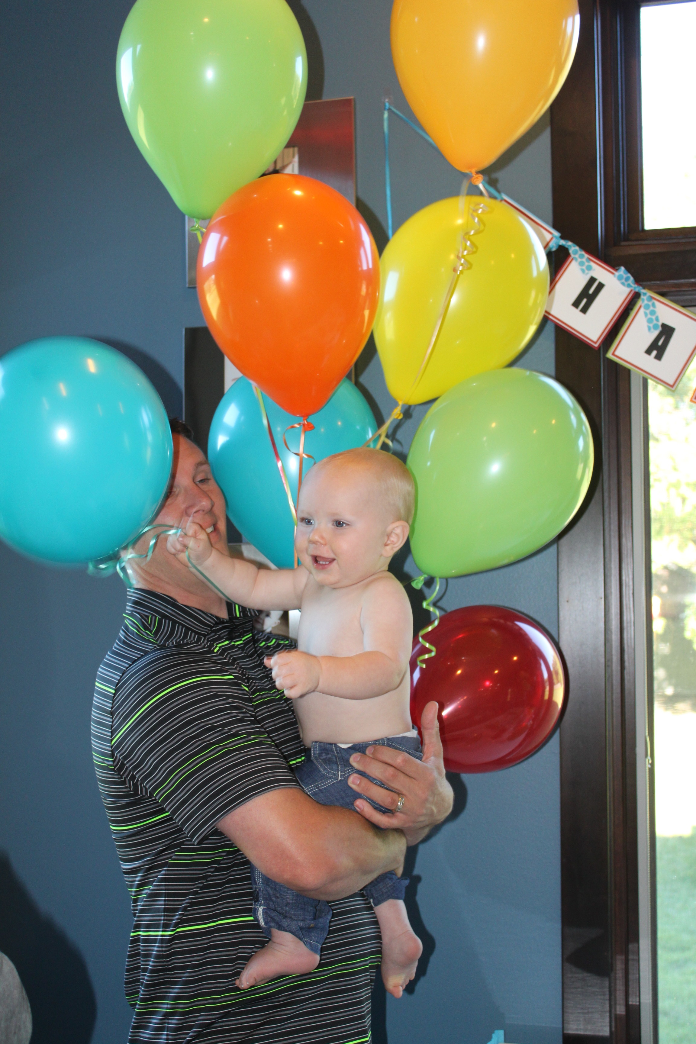 Blue and Green Buggy Bash Balloons