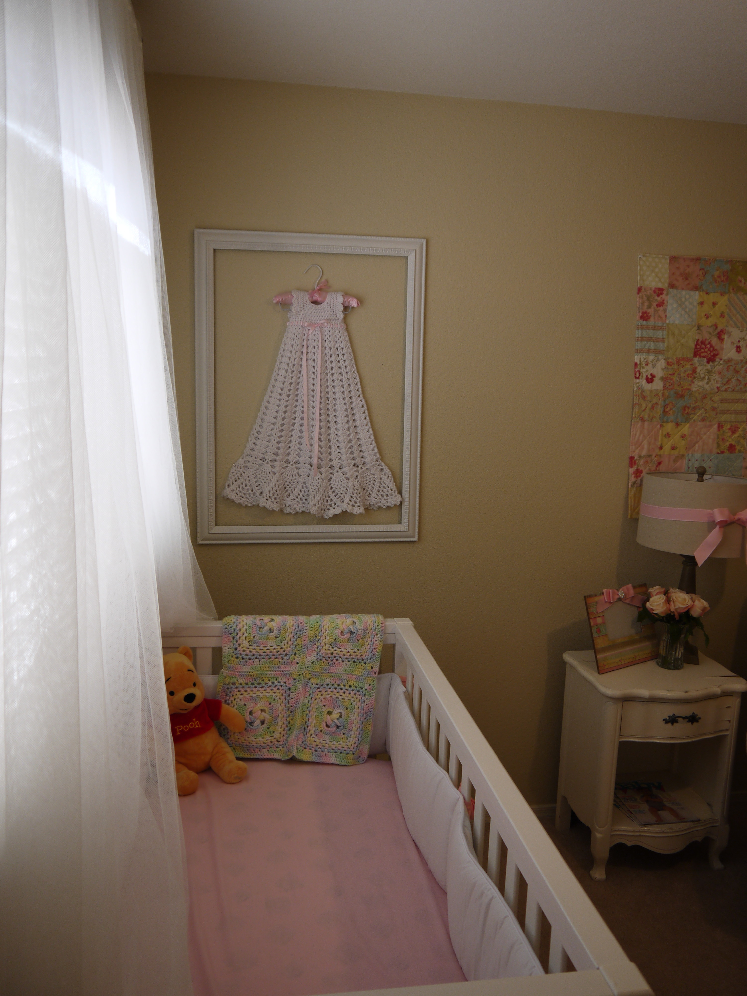 Baby Girl Shabby Chic Nursery Crib View