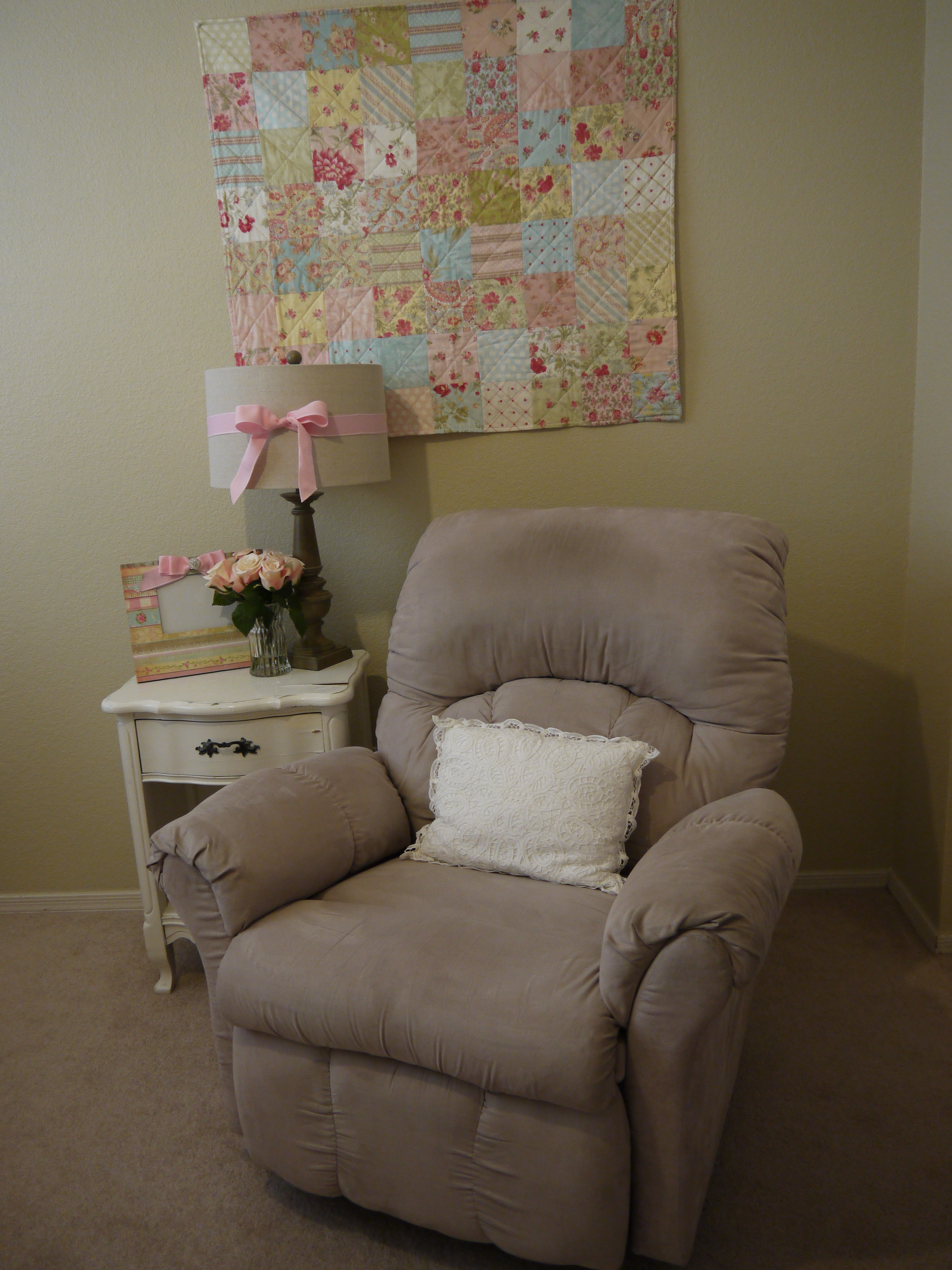 Baby Girl Shabby Chic Nursery Glider View