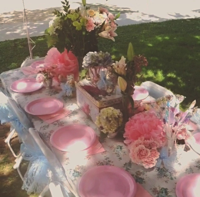 Girl Tutu 1st Birthday Party Table Details