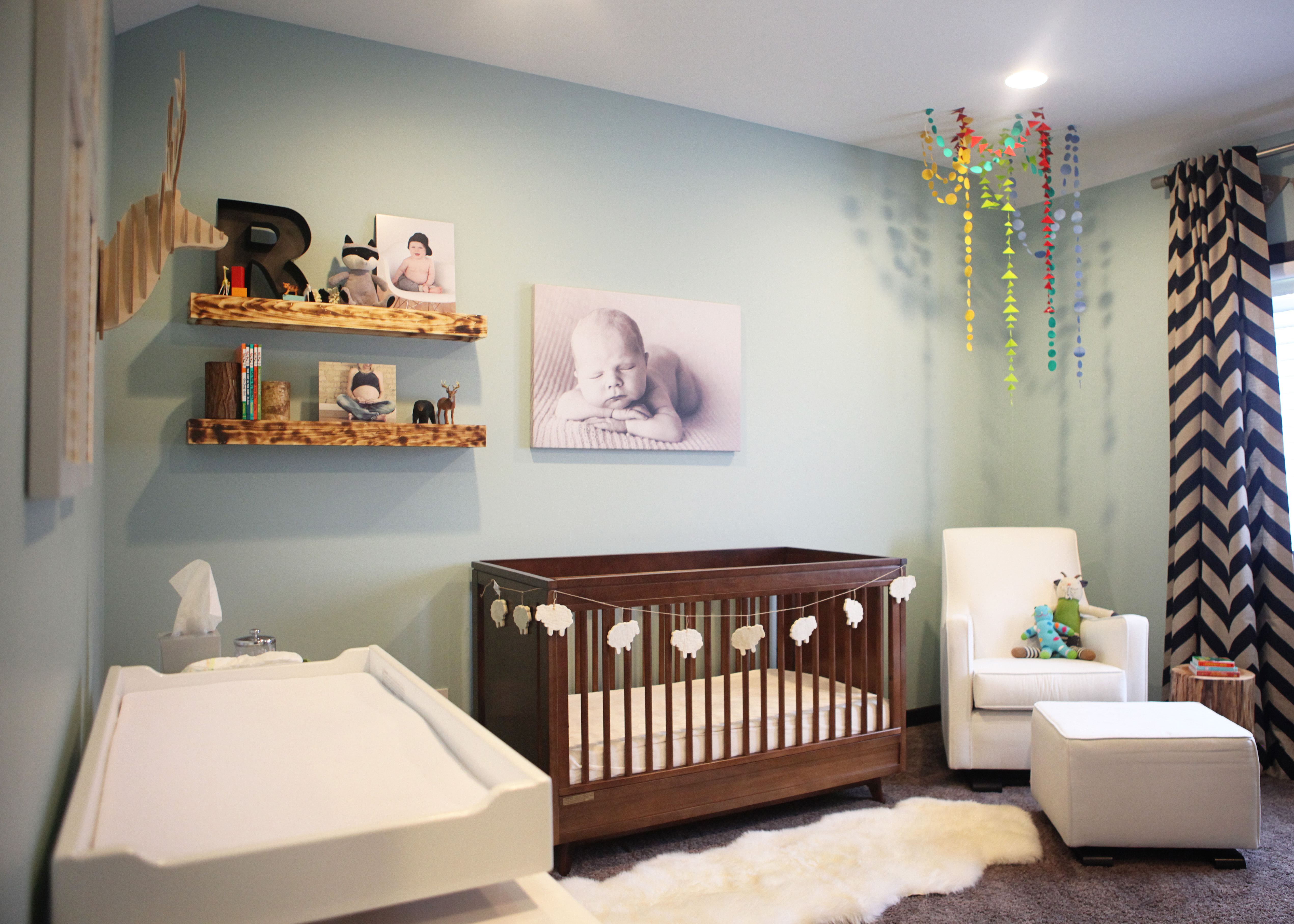 Rustic Modern Girl Nursery Room View