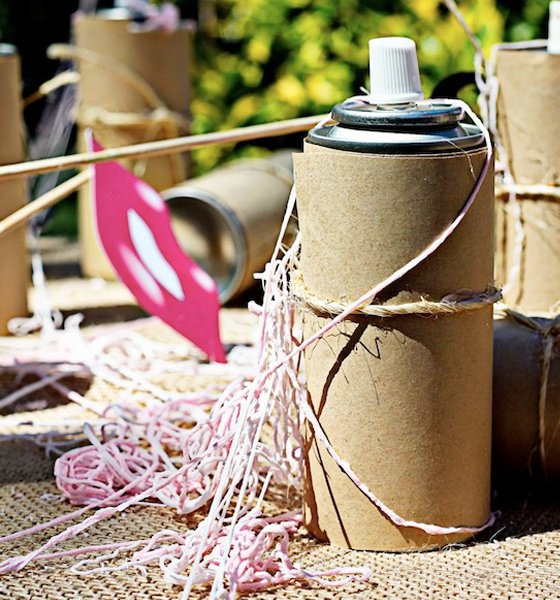 Silly String Gender Reveal Party