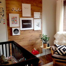 Modern and Rustic Nursery with Wood Accent Wall - Project Nursery