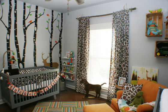 Woodland Nursery with Tree Decals - Project Nursery