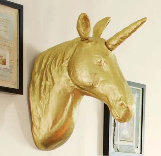 Gold Unicorn Wall Mount