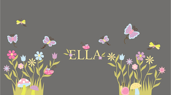 Personalized Flower Wall Decal