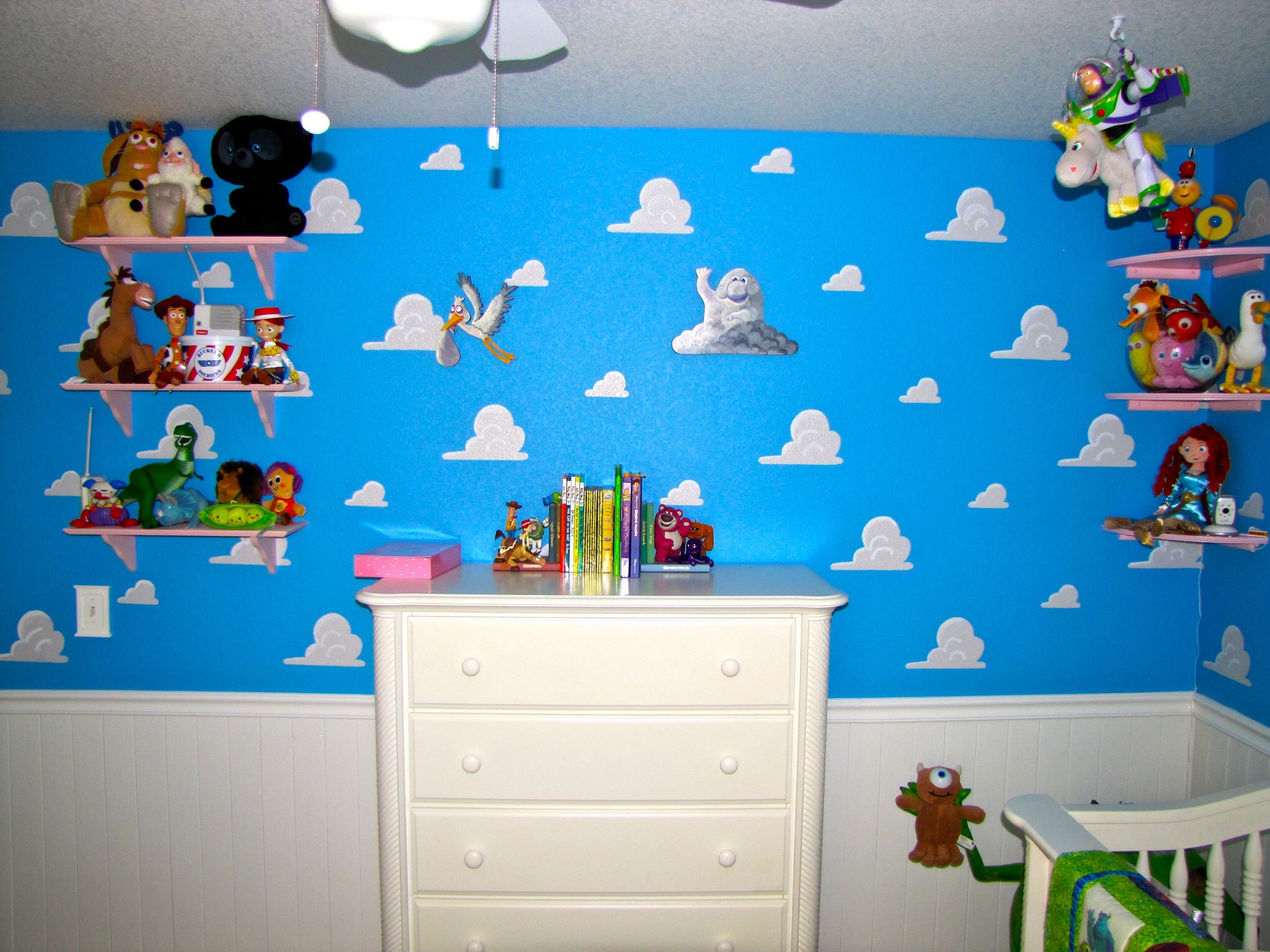 Pixar Themed Nursery Cloud Wallpaper