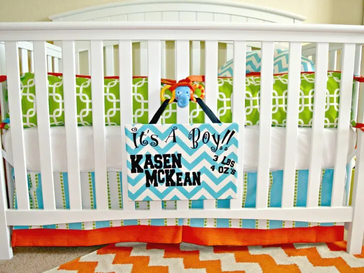 Bright and Cheerful Boy Nursery Crib View