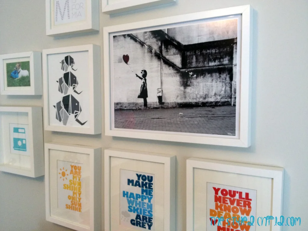 Gallery Wall with White Frames - Project Nursery