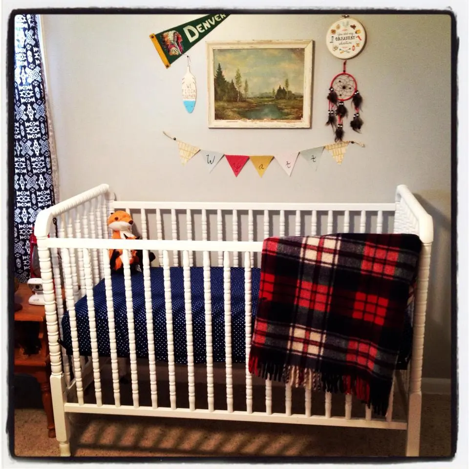 Vintage Camp Nursery Crib