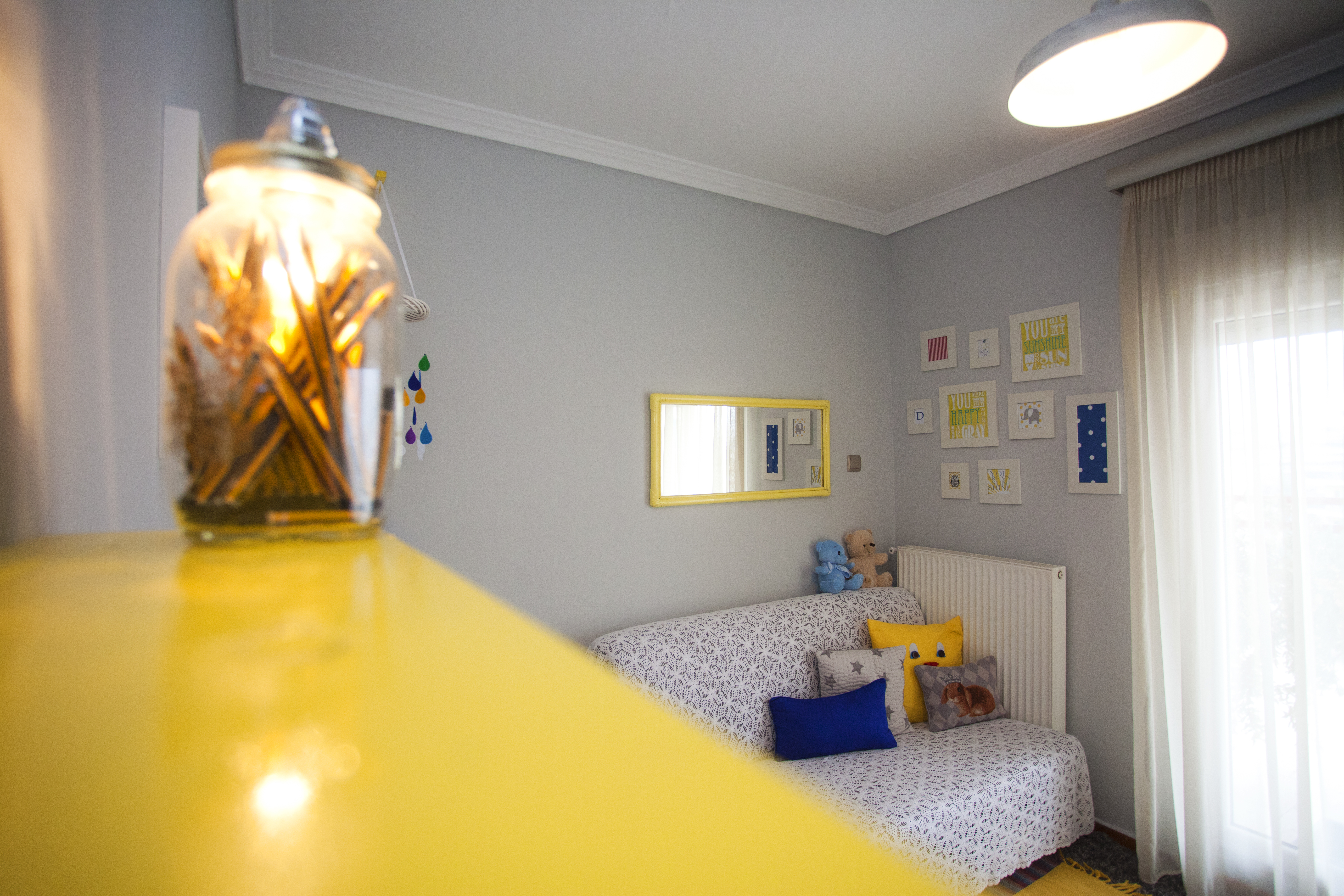 Boy Yellow and Gray Nursery