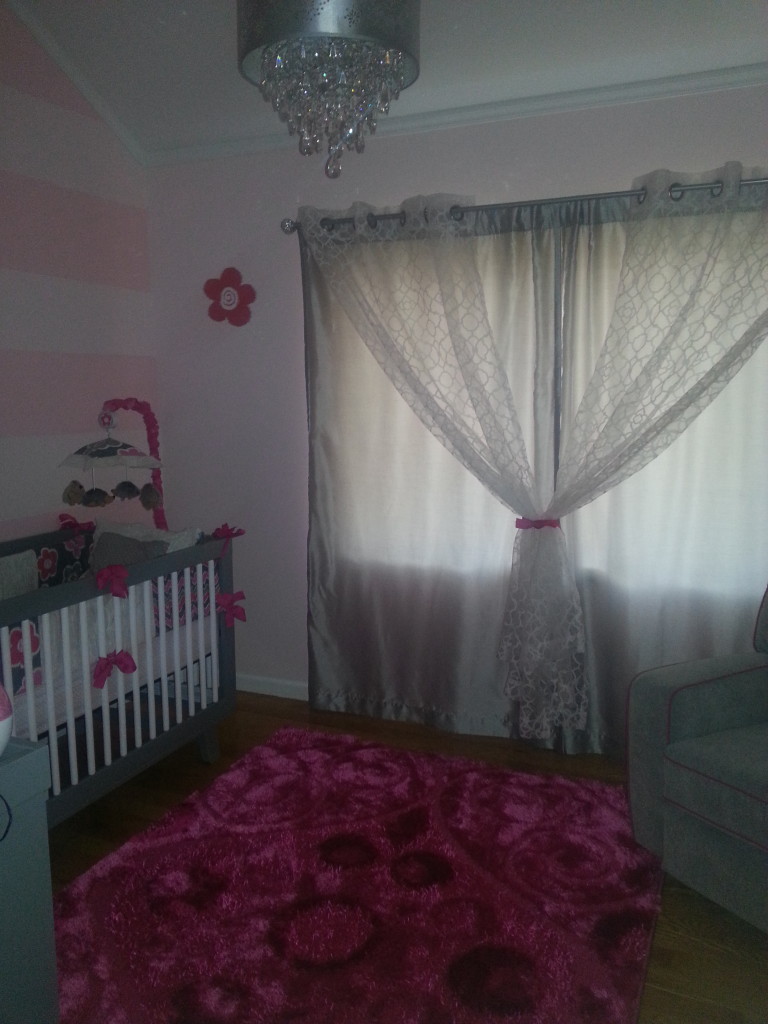 Girl Hot Pink Nursery Curtains