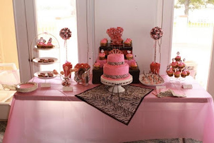 Pink Zebra Striped Birthday