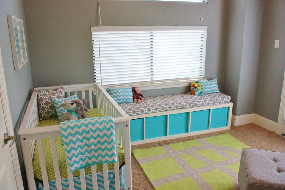 Yellow, Gray and Aqua Nursery