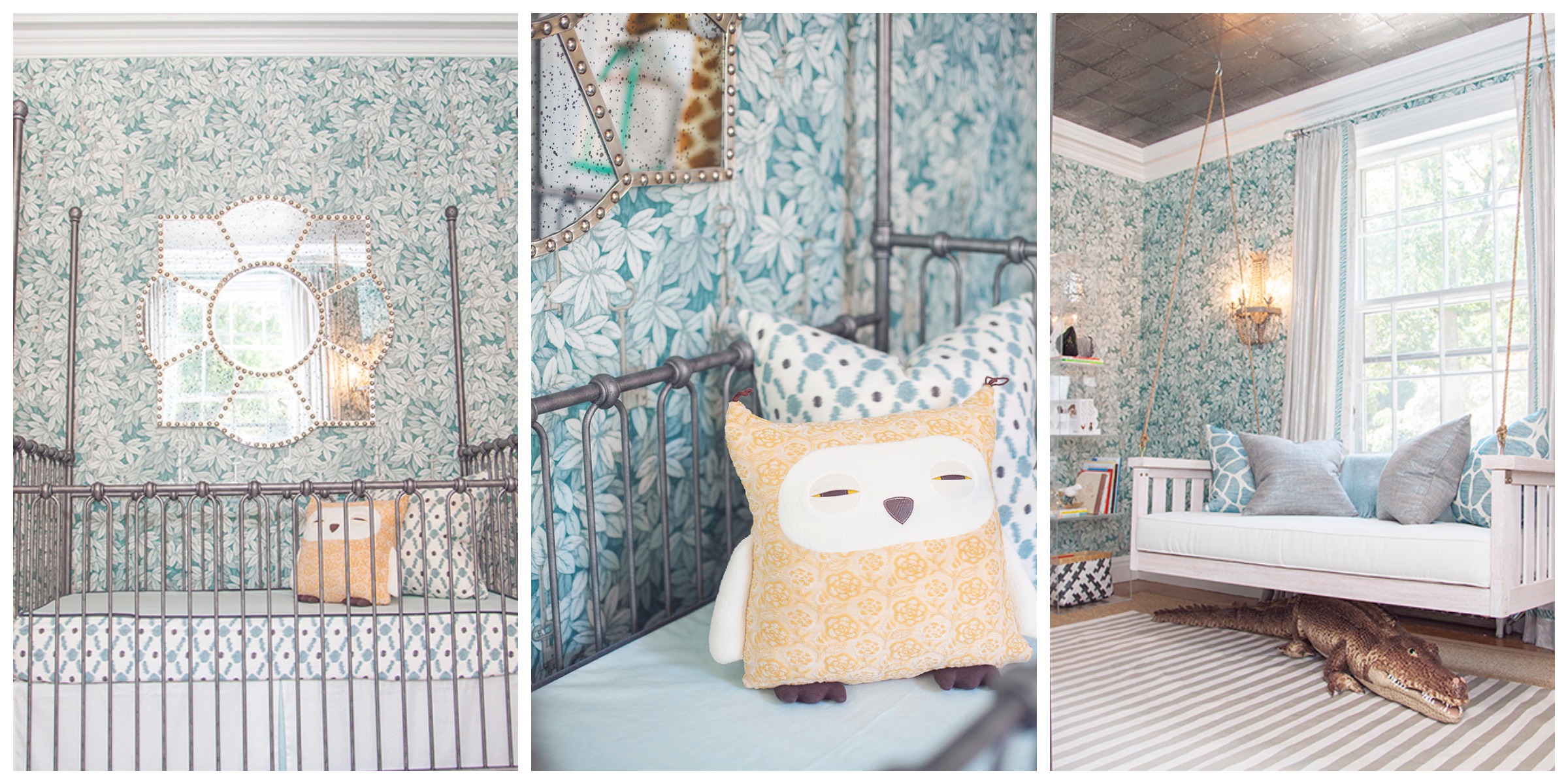 Chic and Sophisticated Nursery Crib Collage