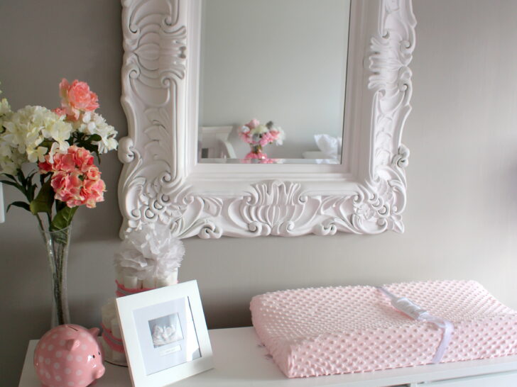 Vintage Mirror & Repainted Dresser