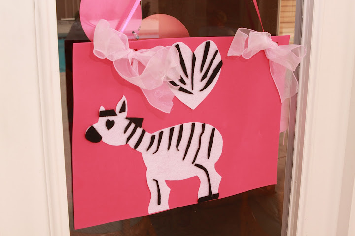 Pink Zebra Striped Birthday