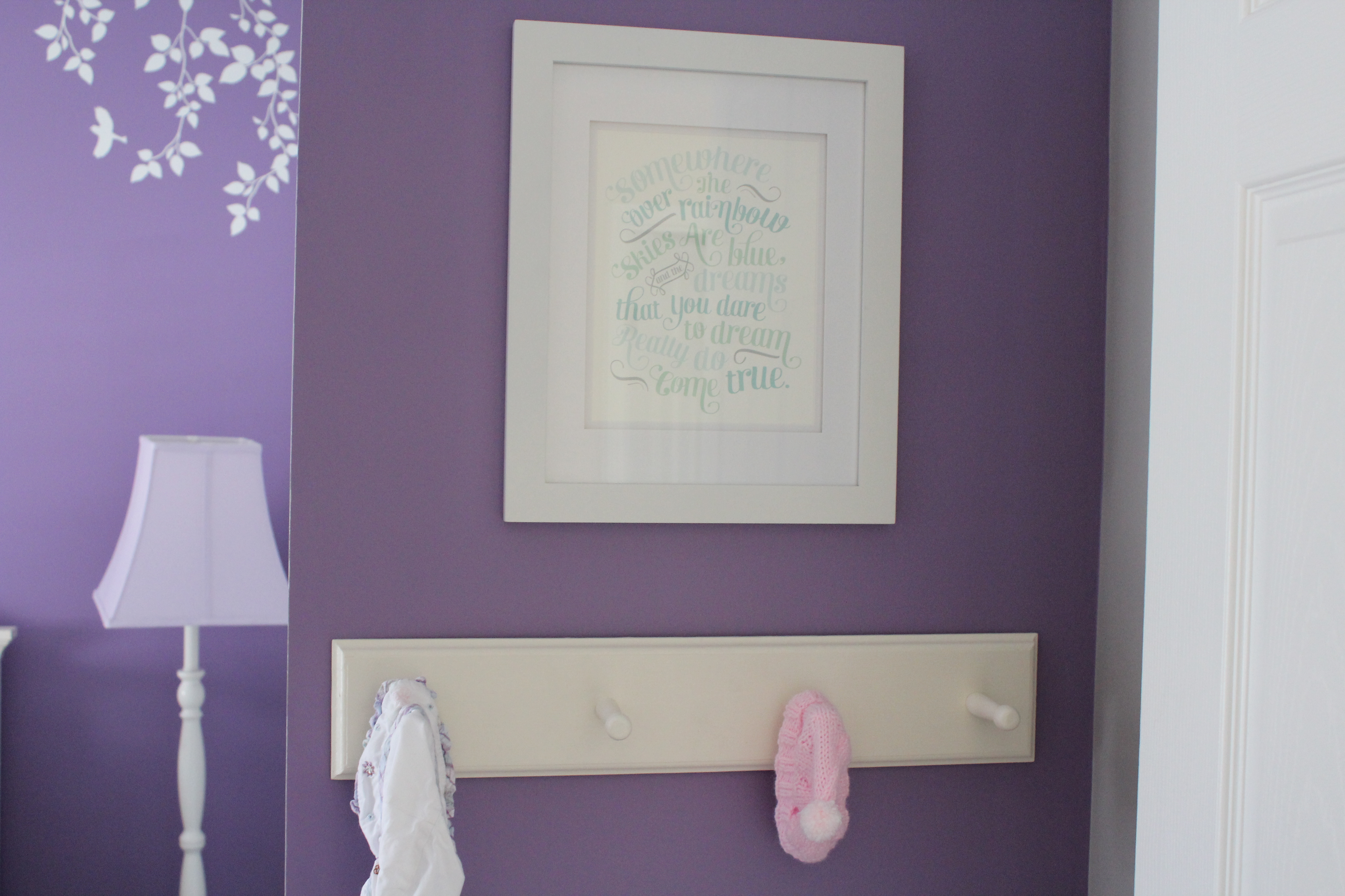 Lavender Girl Nursery Hooks